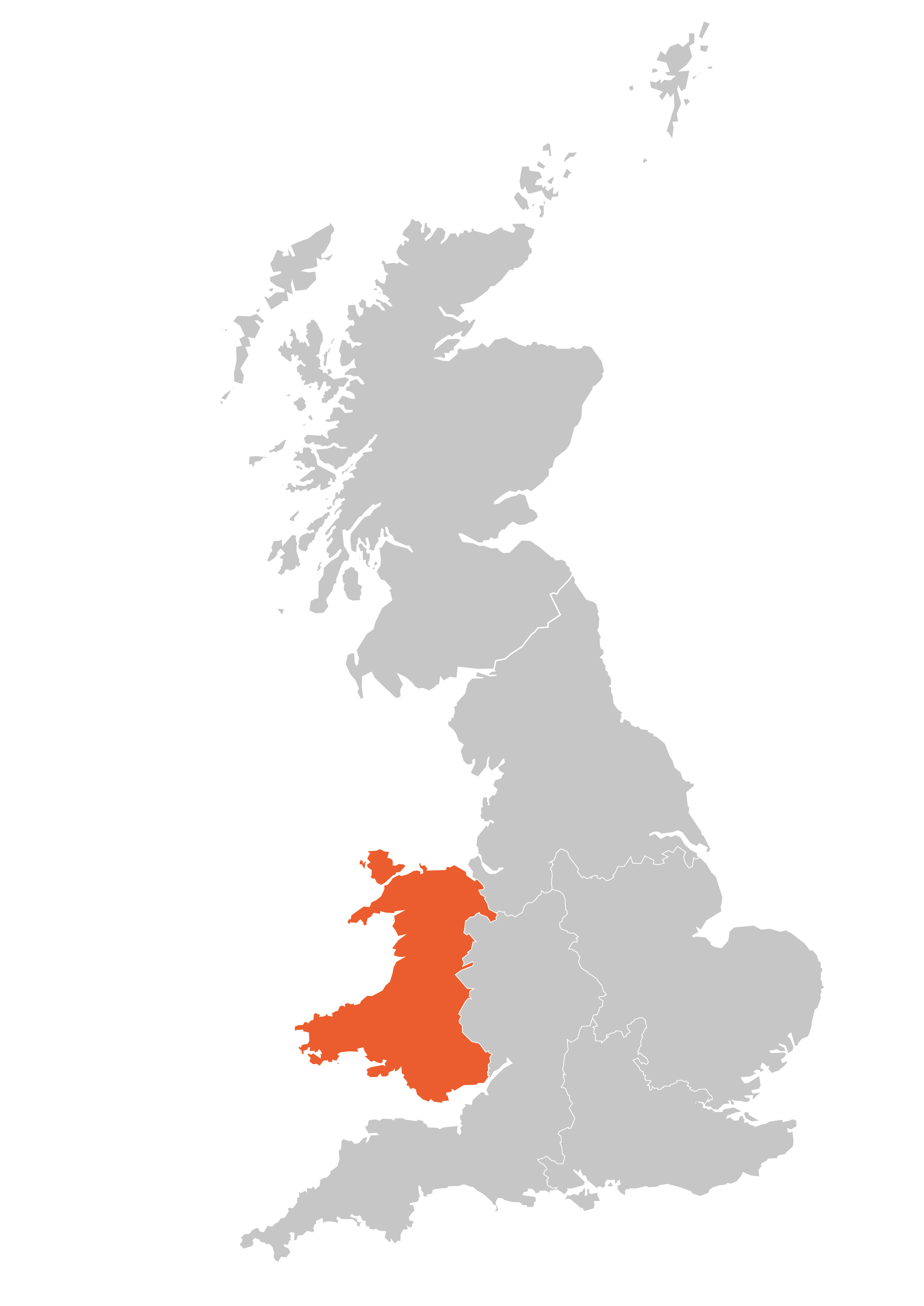 Map showing the funding areas for the Postcode Community Trust.
